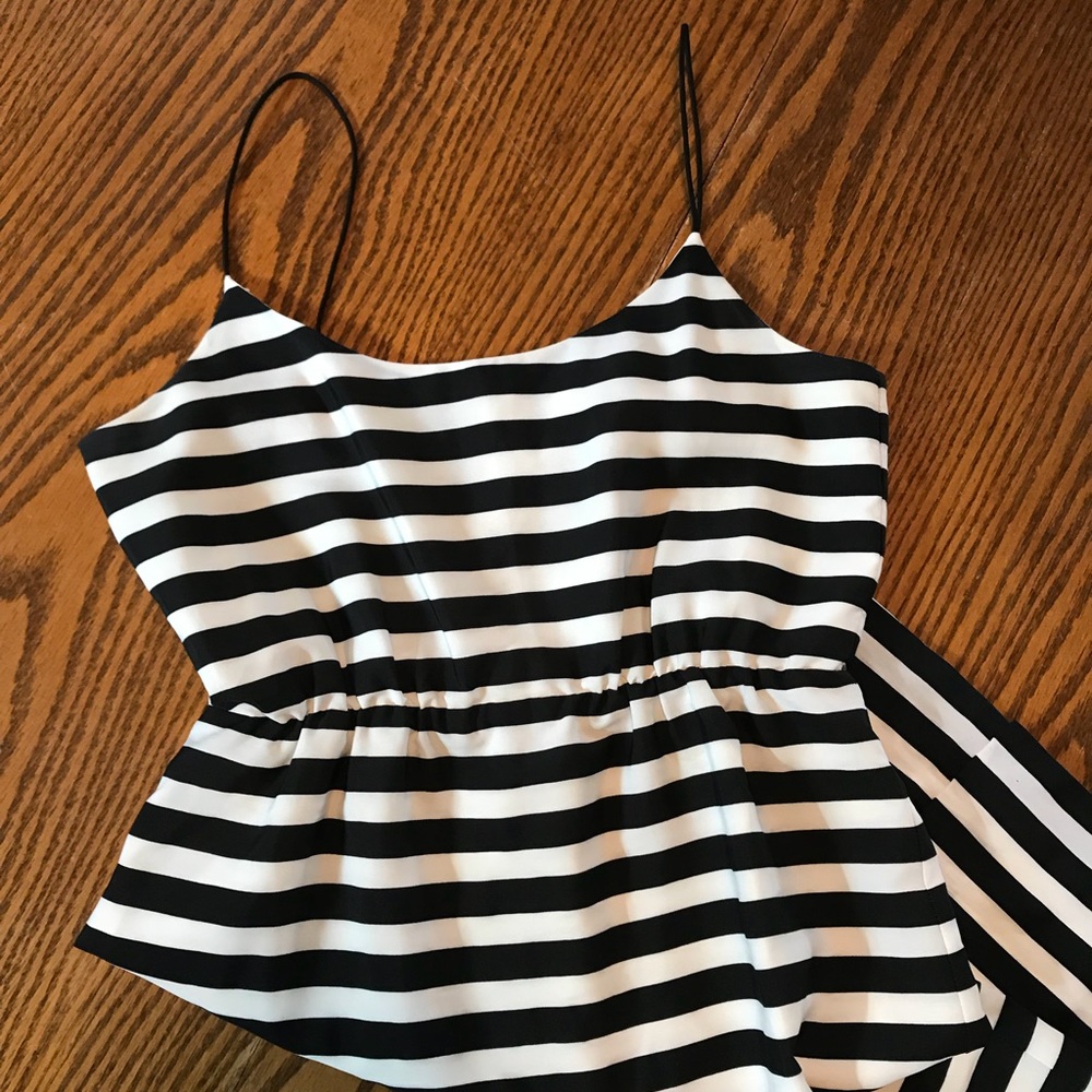 Black and White Striped Dress